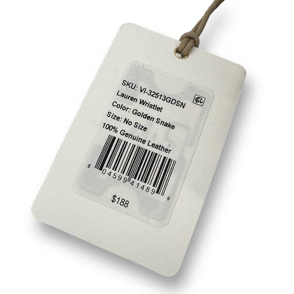 Hobo International Lauren Wristlet Gold Snake Skin Print Leather Frame Closure - Picture 7 of 7